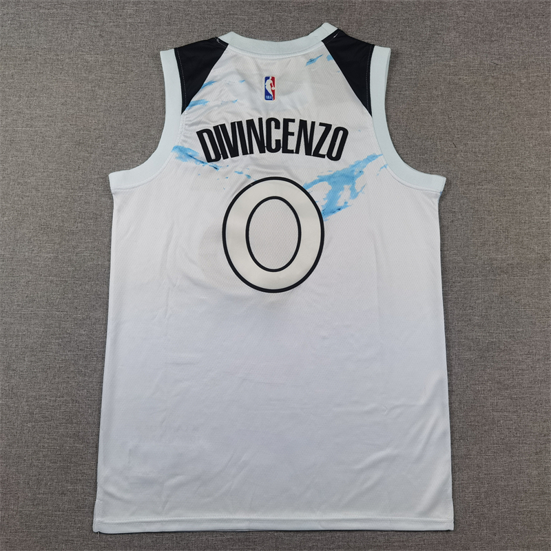 Men Minnesota Timberwolves  #0 Divincenzo white  2024 2025 NBA jersey